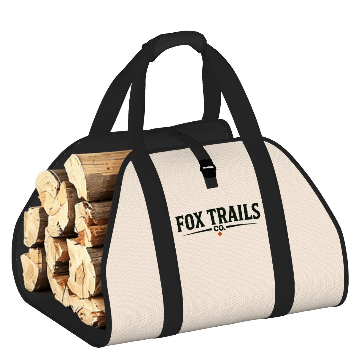 Fox Trails Firewood Carrier — Cream