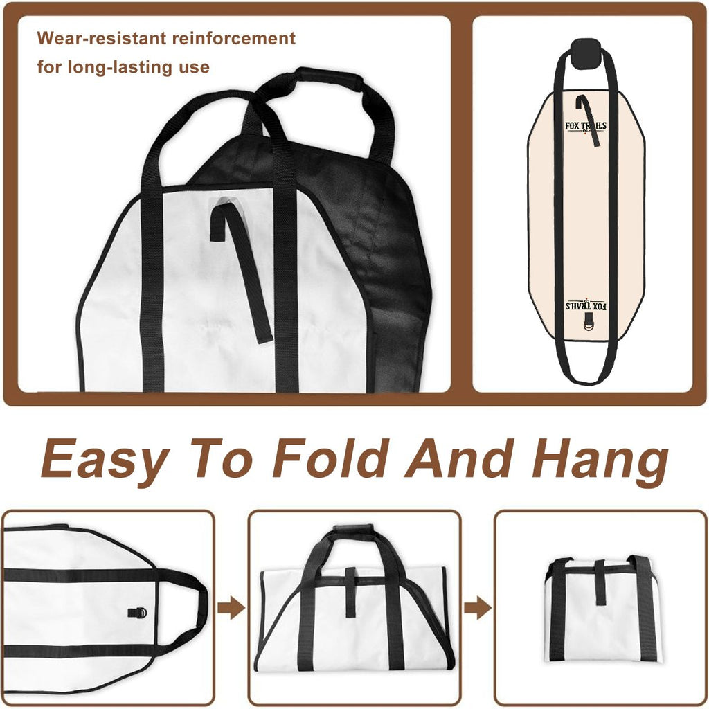 Fox Trails Firewood Carrier — Cream