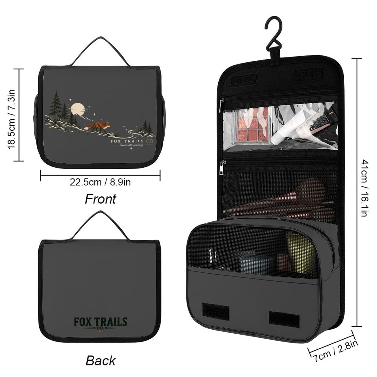 Fox Trails Hanging Travel Organizer