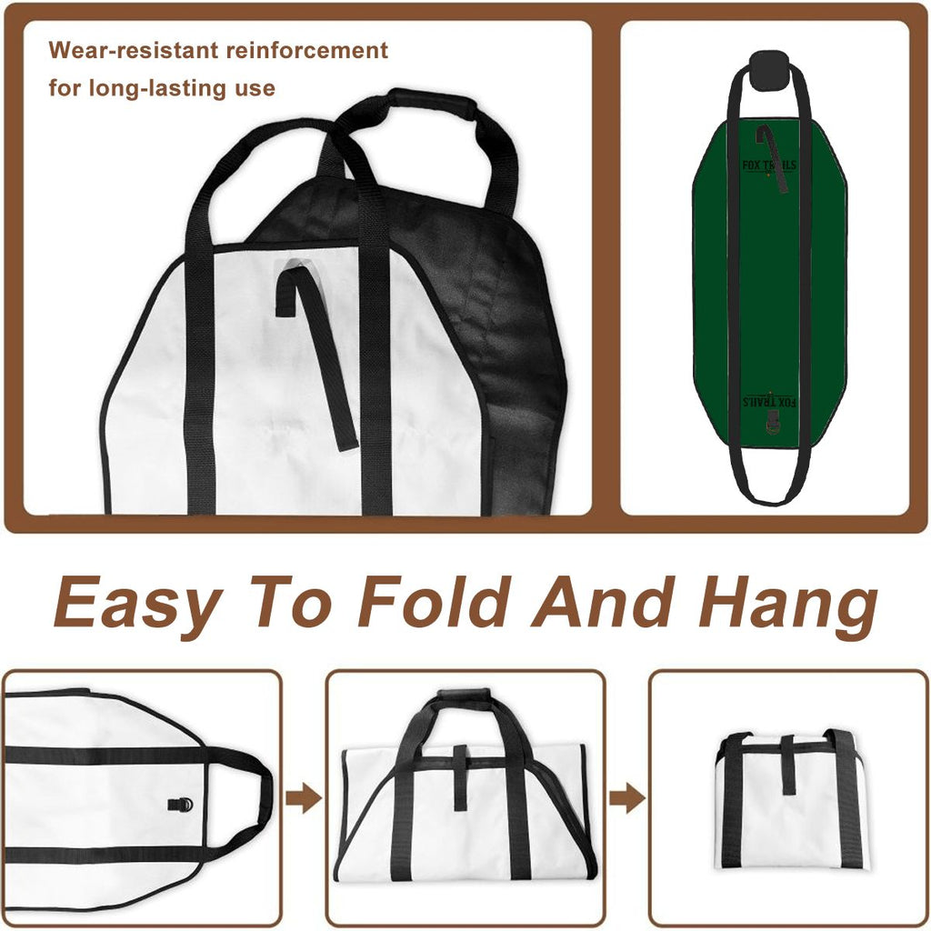 Fox Trails Firewood Carrier — Dark Green