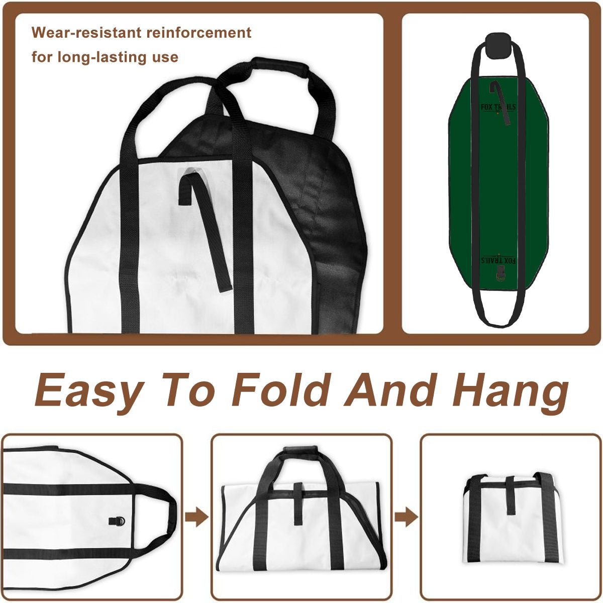 Fox Trails Firewood Carrier — Dark Green